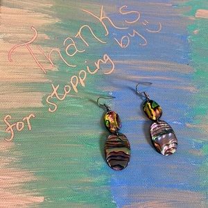Abalone drop earrings